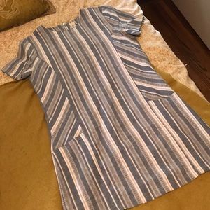 Anthropologie striped linen dress by Paper Crane